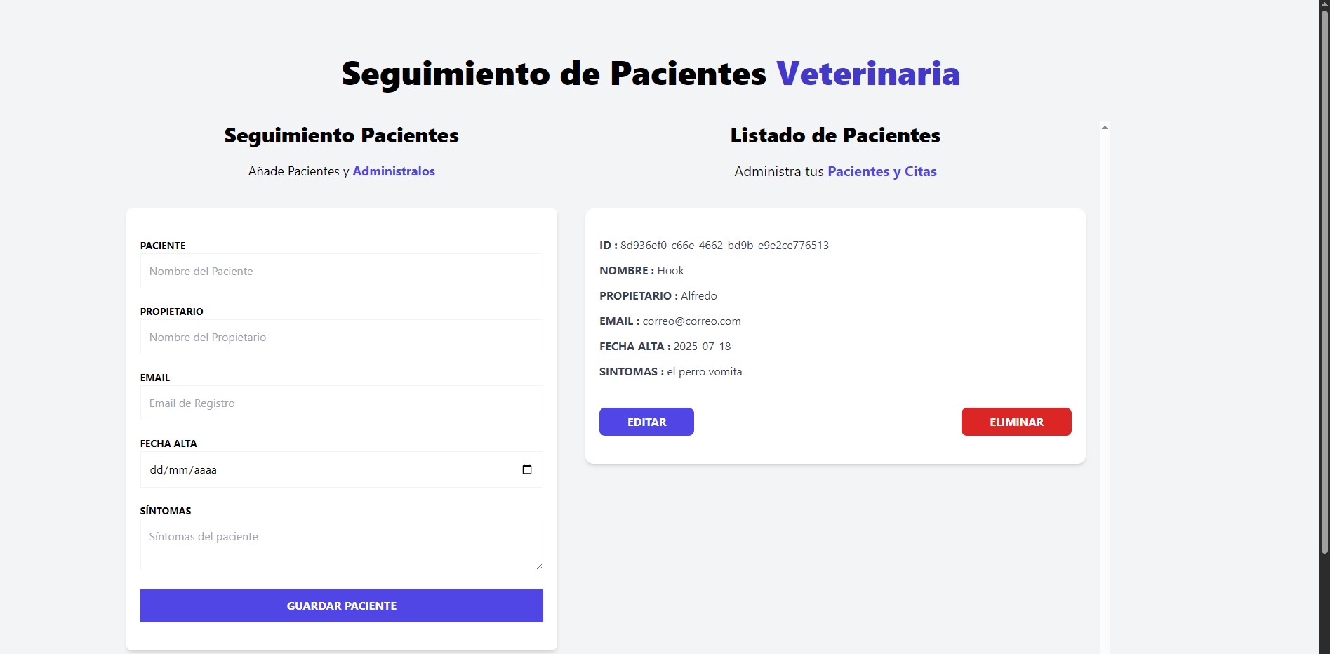 Seguimiento de Pacientes