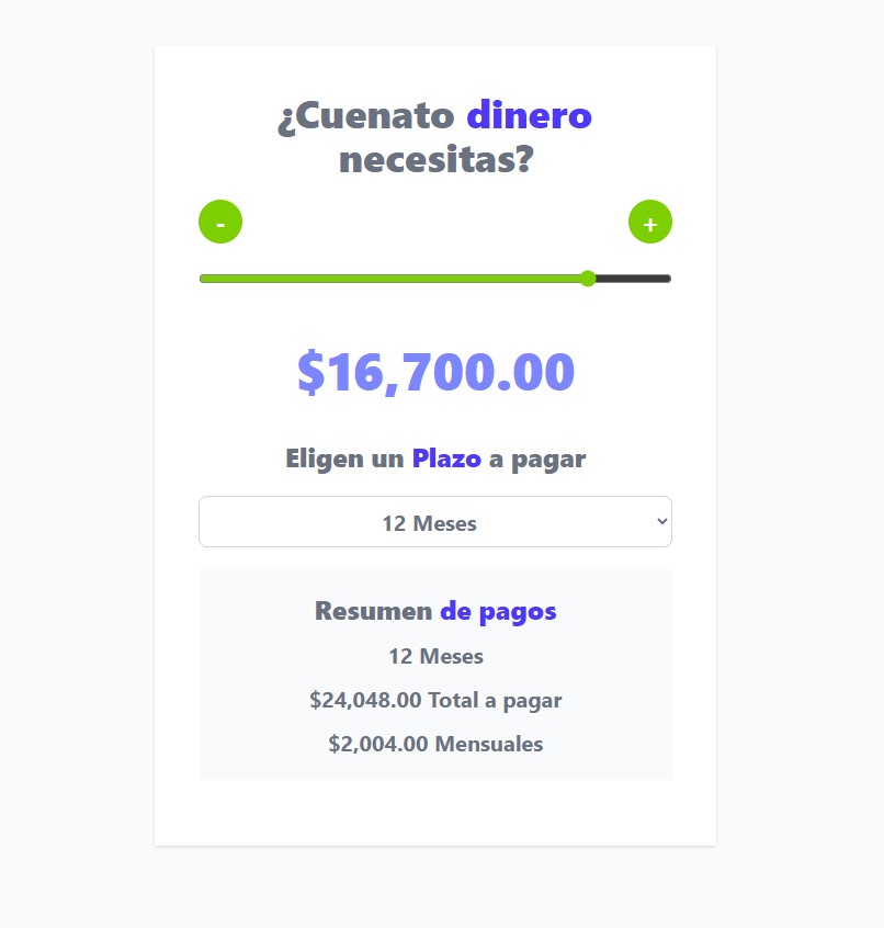 Cotizador Prestamos